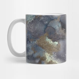 Purple and Gold  Abstract Art Mug